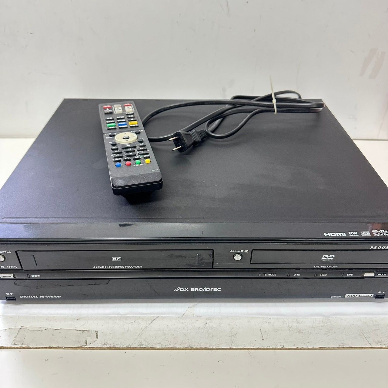 DXアンテナ製　VHS付きDVDレコーダー　DXRW251