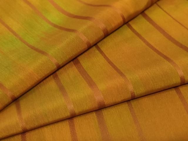 平和屋着物＊夏物 小紋 紗 縞 正絹 AABC6917jd