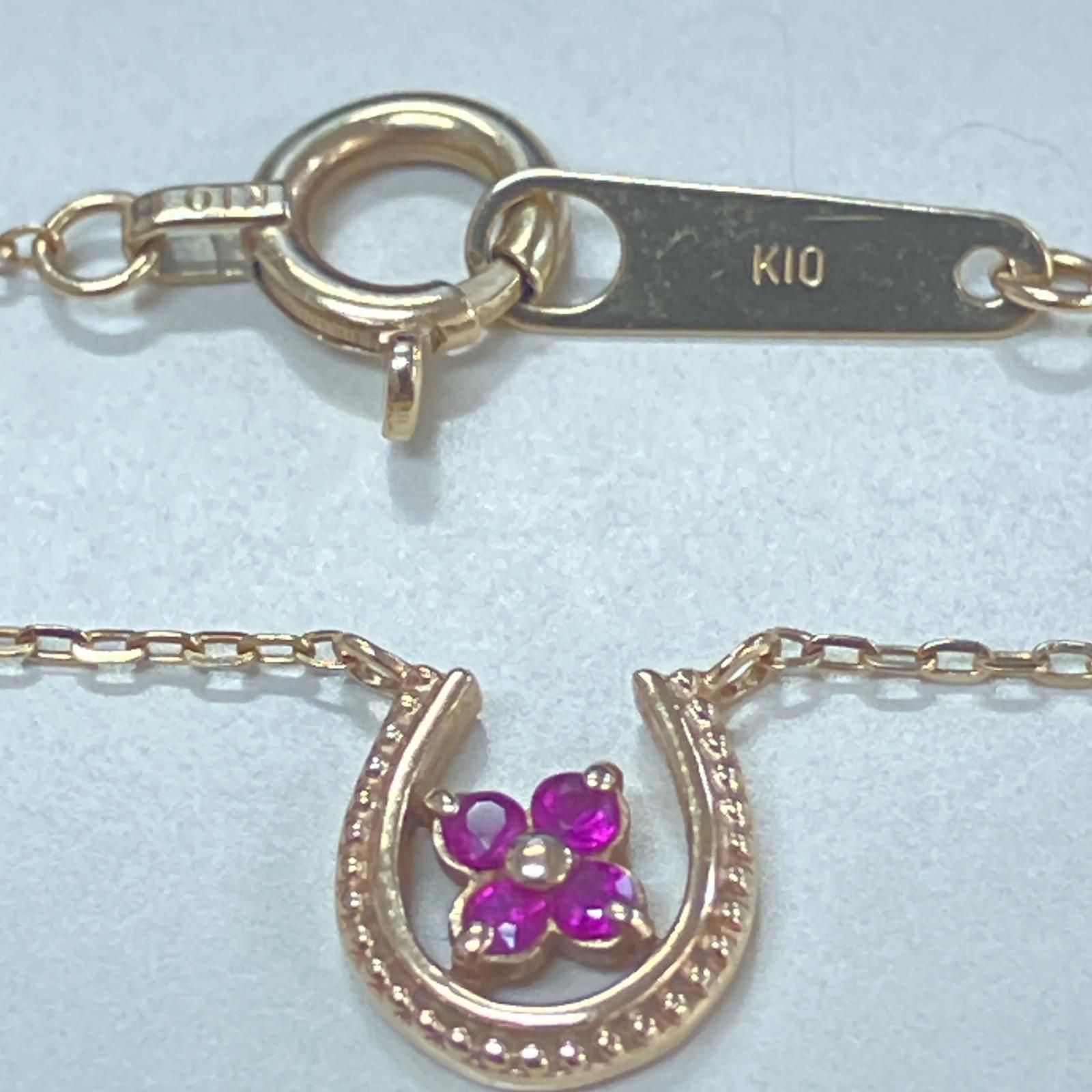 Take up テイクアップ 花形 ダブルハピネス ネックレス K10