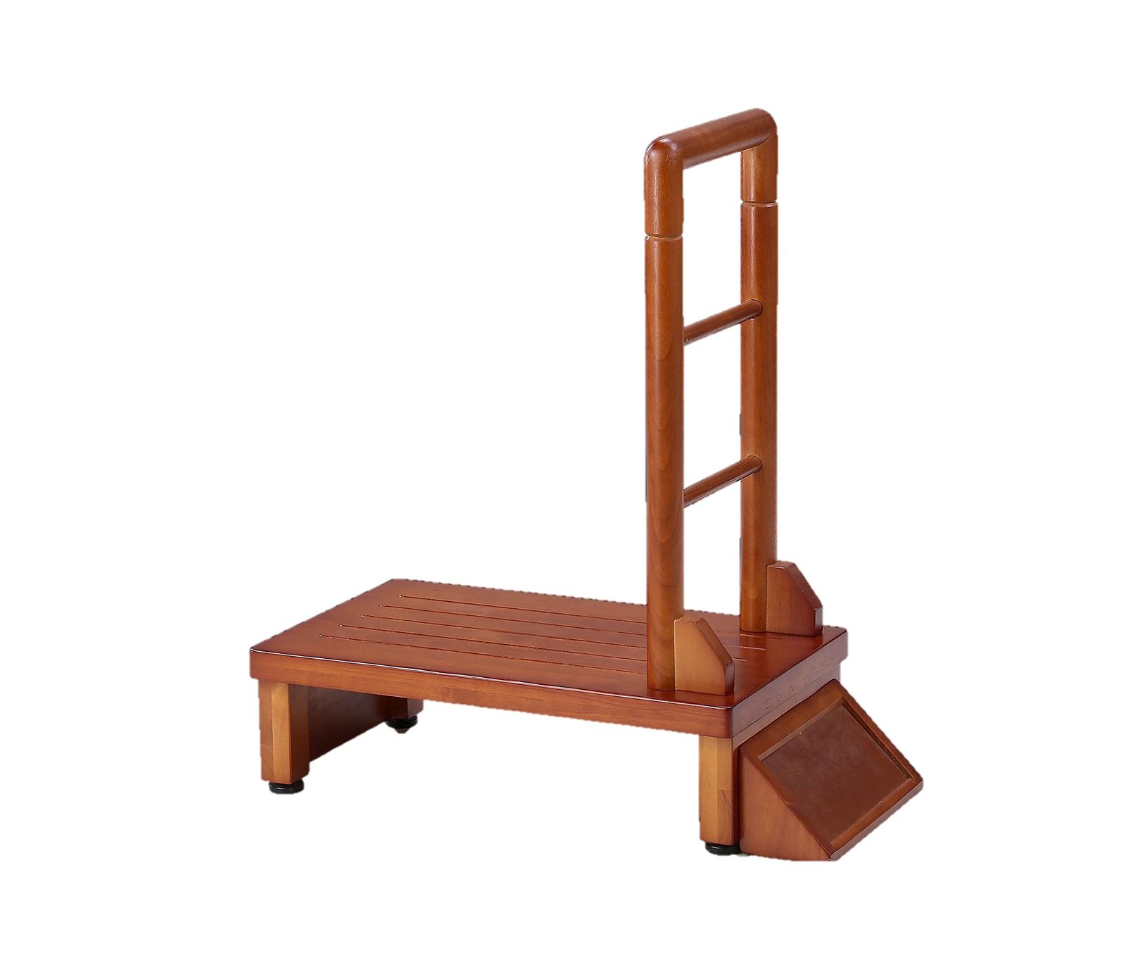 ビータ Vita 手すり付き玄関台 ブラウン 幅70×奥行35×高さ78cm 幅60cm つらい段差に 上り下り負担軽減 横倒れ防止 アジャスター付 スリップ防止