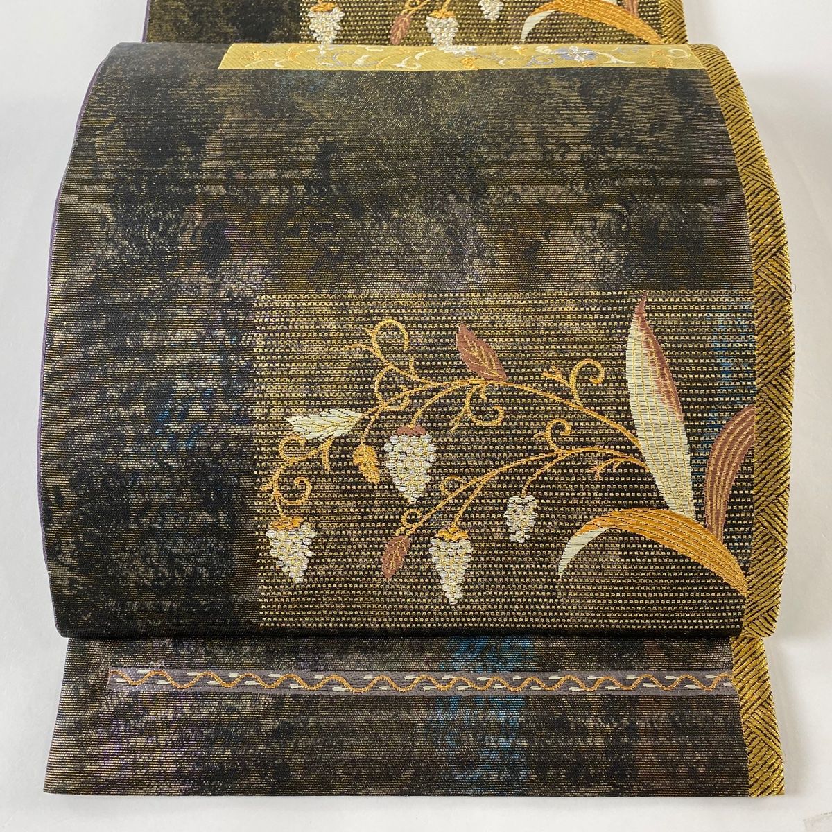 （袋帯）未着用超美品 正絹 染色作家/草野一騎作 袋帯（未使用）（新古品）g0818 きもの翔鶴] 袋帯 正絹 染色作家 草野一騎作 袋帯 美品 リサイクル