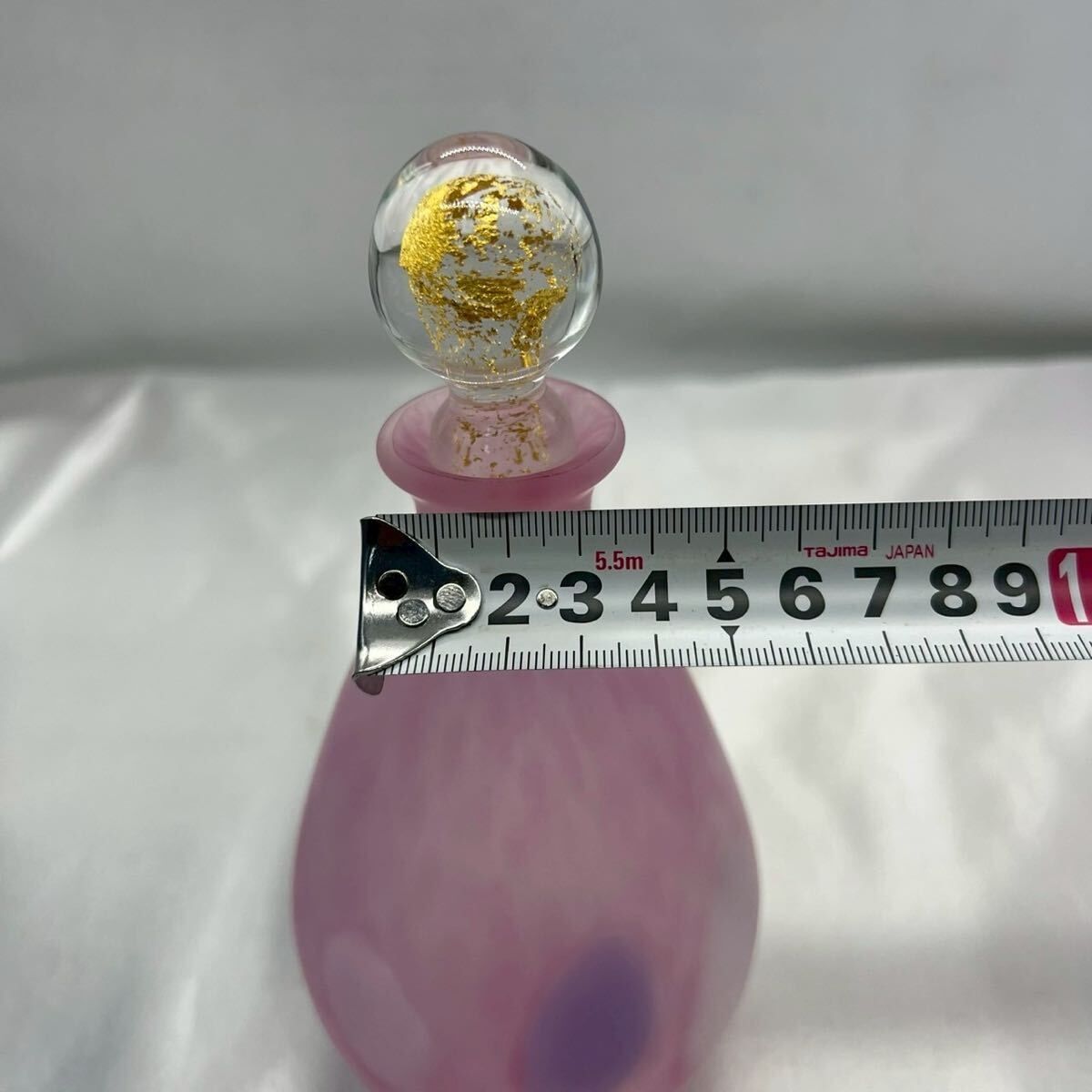藤田潤作　工芸ガラス手吹　金彩　銘(水の精)38cm 美品 Yahoo!オークション -「藤田潤」の落札相場・落札価格
