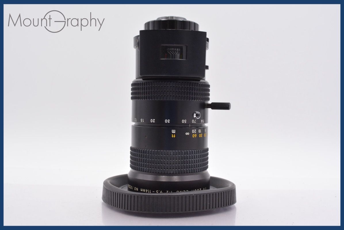 テレビズーム TV ZOOM 9.5-114mm F2 前キャップ フード付 完動 同梱可 mj4972