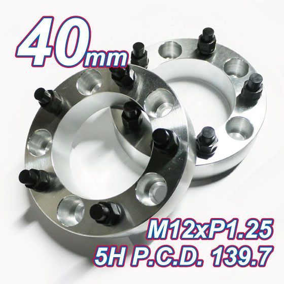ジムニー用 40mm 5穴 PCD139.7 M12xP1.25 2枚組 アルミ製 ワイド 
