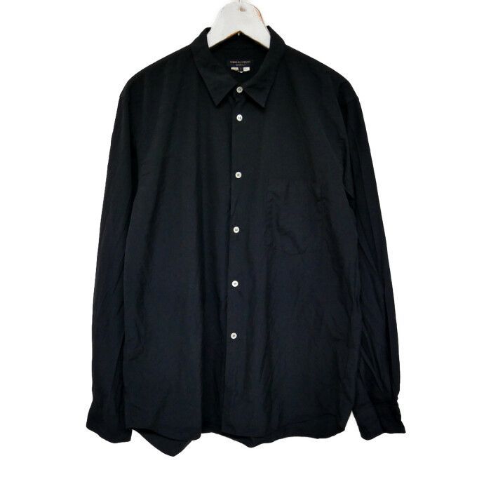 COMME des GARONS HOMME PLUS ポリ縮 長袖シャツ 黒