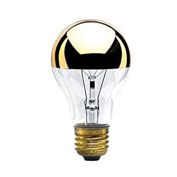 Bulbrite 60A19HG 60W A19 電球 ハーフ・ゴールド ミディアム・ベース ?2個パック