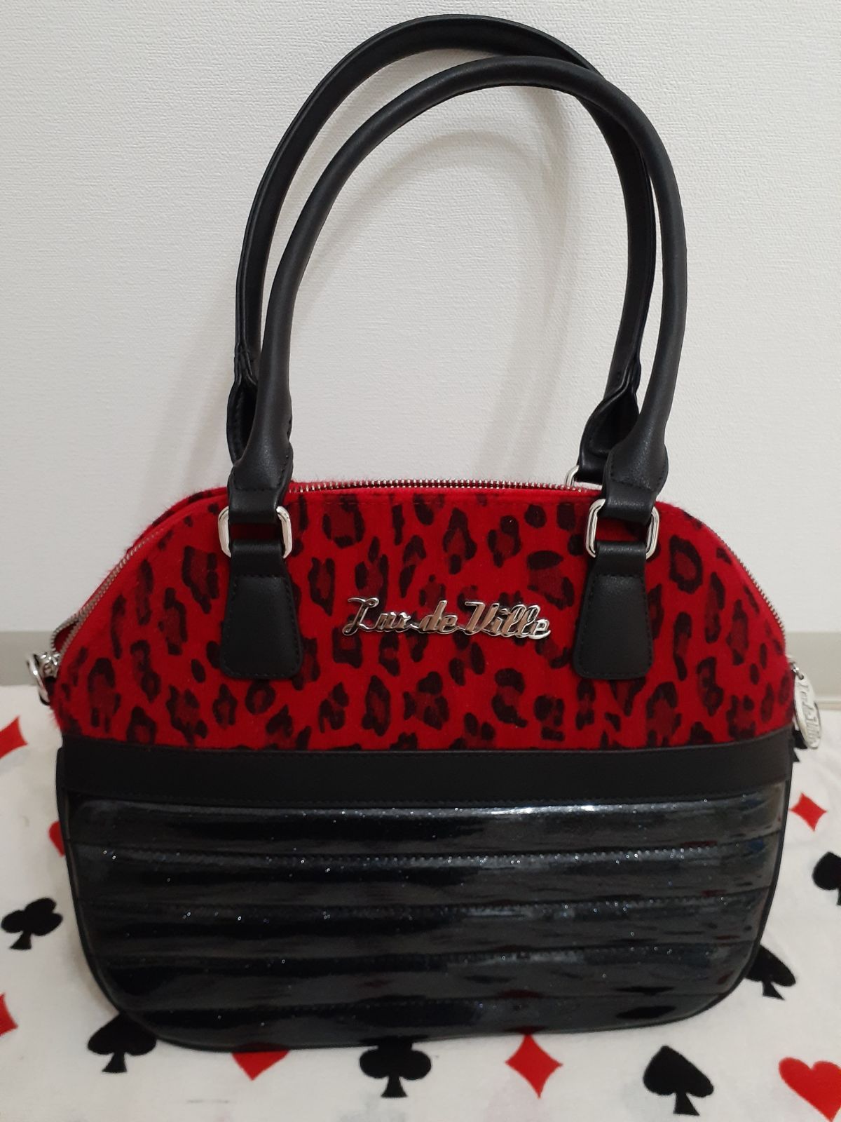 新品♥️レア♥️アメリカ購入 ロカビリー ロック レオパード バッグ  