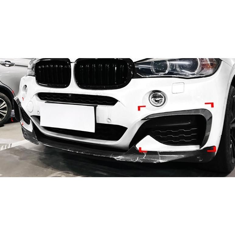 スポーティ全開 BMW カーボン ルック フロントバンパー ガーニッシュ X6 F16 xDrive 35i xDrive 50i Mスポーツ X6シリーズ ZST-636