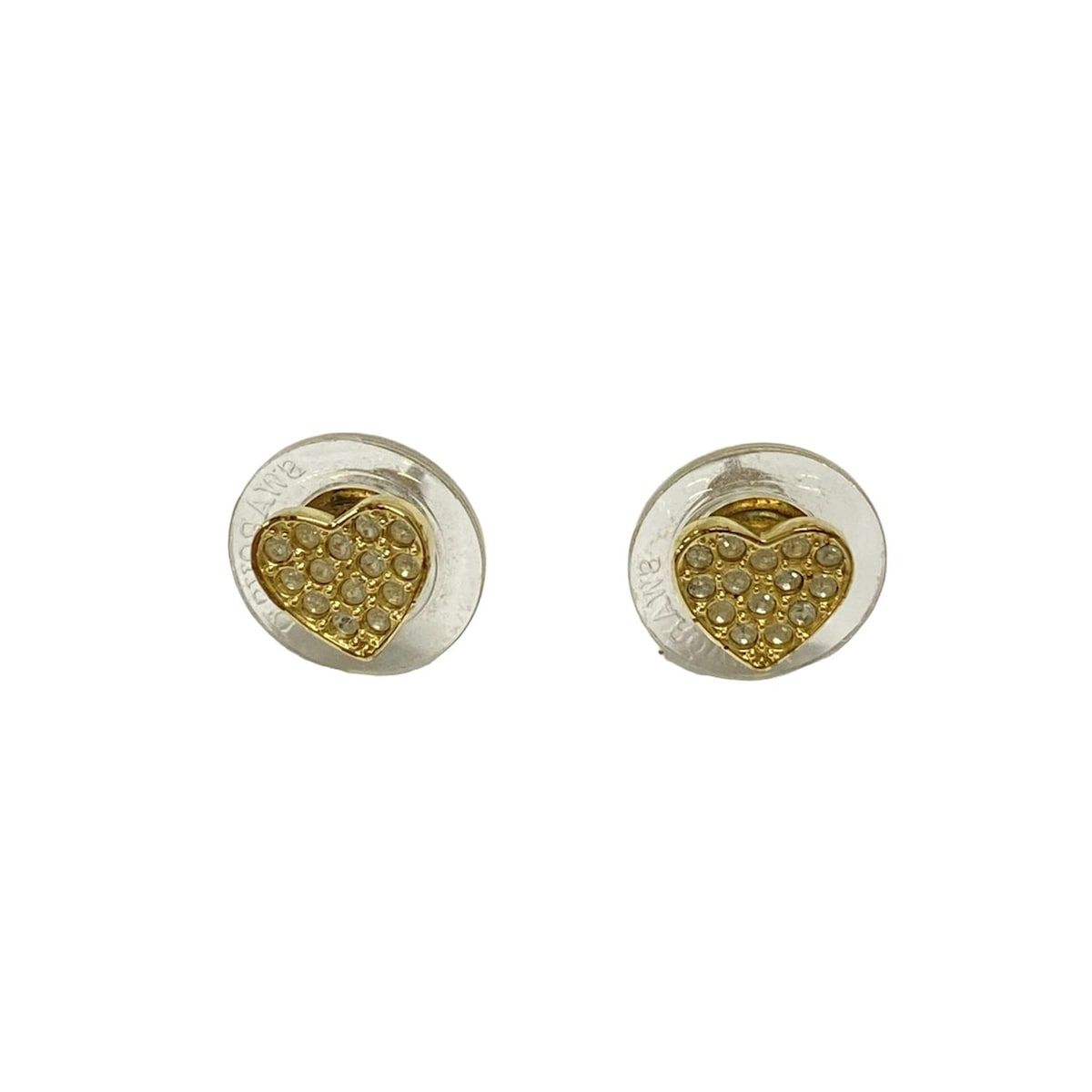 SWAROVSKI(スワロフスキー) ピアス美品 - ゴールド×クリア