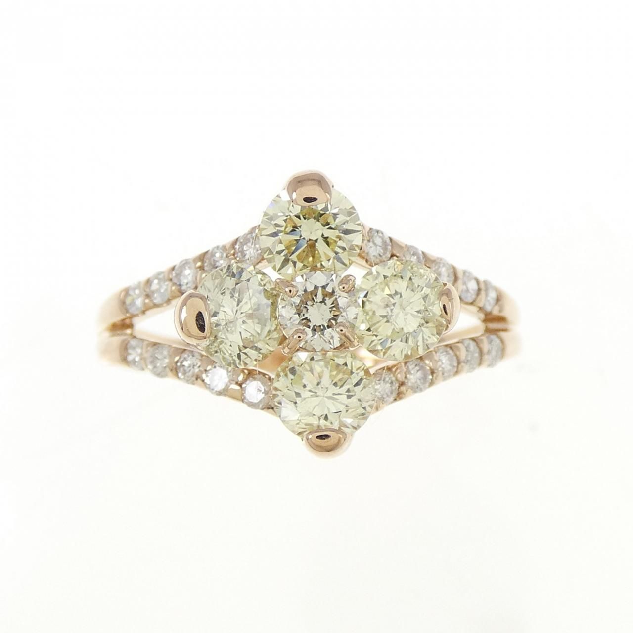 K18PG フラワー ダイヤモンド リング 1.20CT - メルカリ 