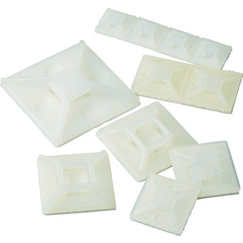 10 x THC-101S-S2 100個入 袋 ケース販売 2連結 幅4.6 粘着シート付 結束バンド固定具 TRUSCO トラスコ