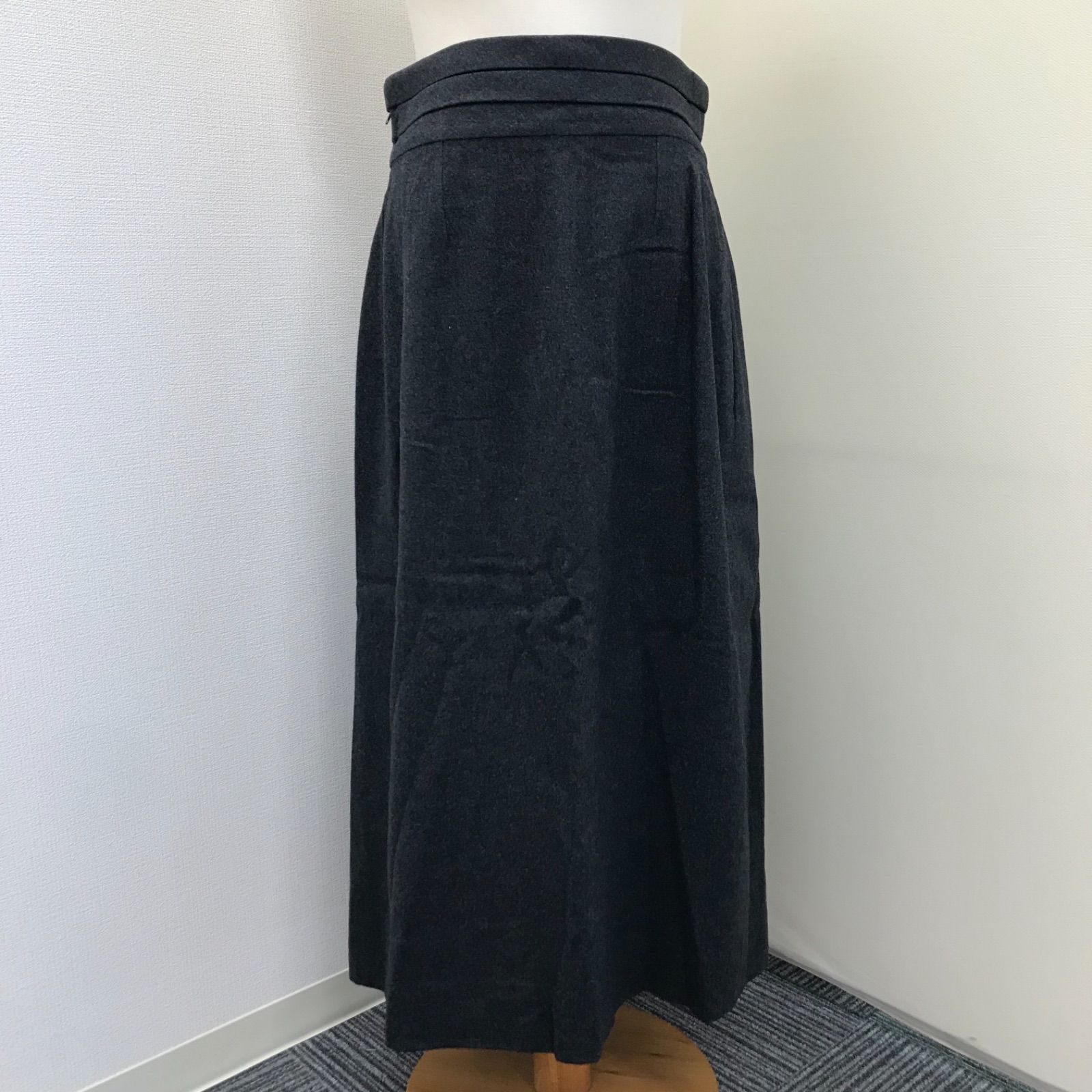 ヴィンテージ エルメス ロングスカート ウール チェーンデザイン 40 22  