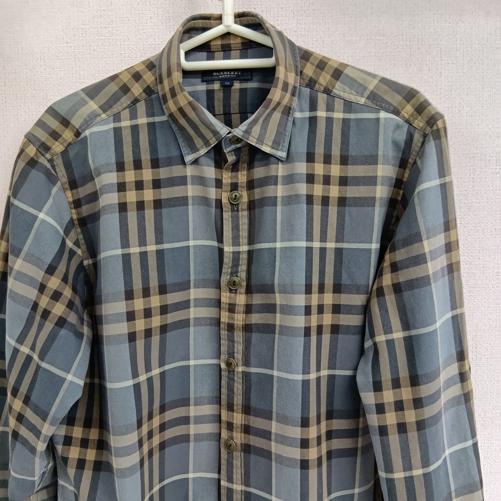BURBERRY LONDON バーバリー ロンドン 長袖 シャツ グレー M BURBERRY LONDON]バーバリーロンドン ワイシャツ 長袖 メンズ