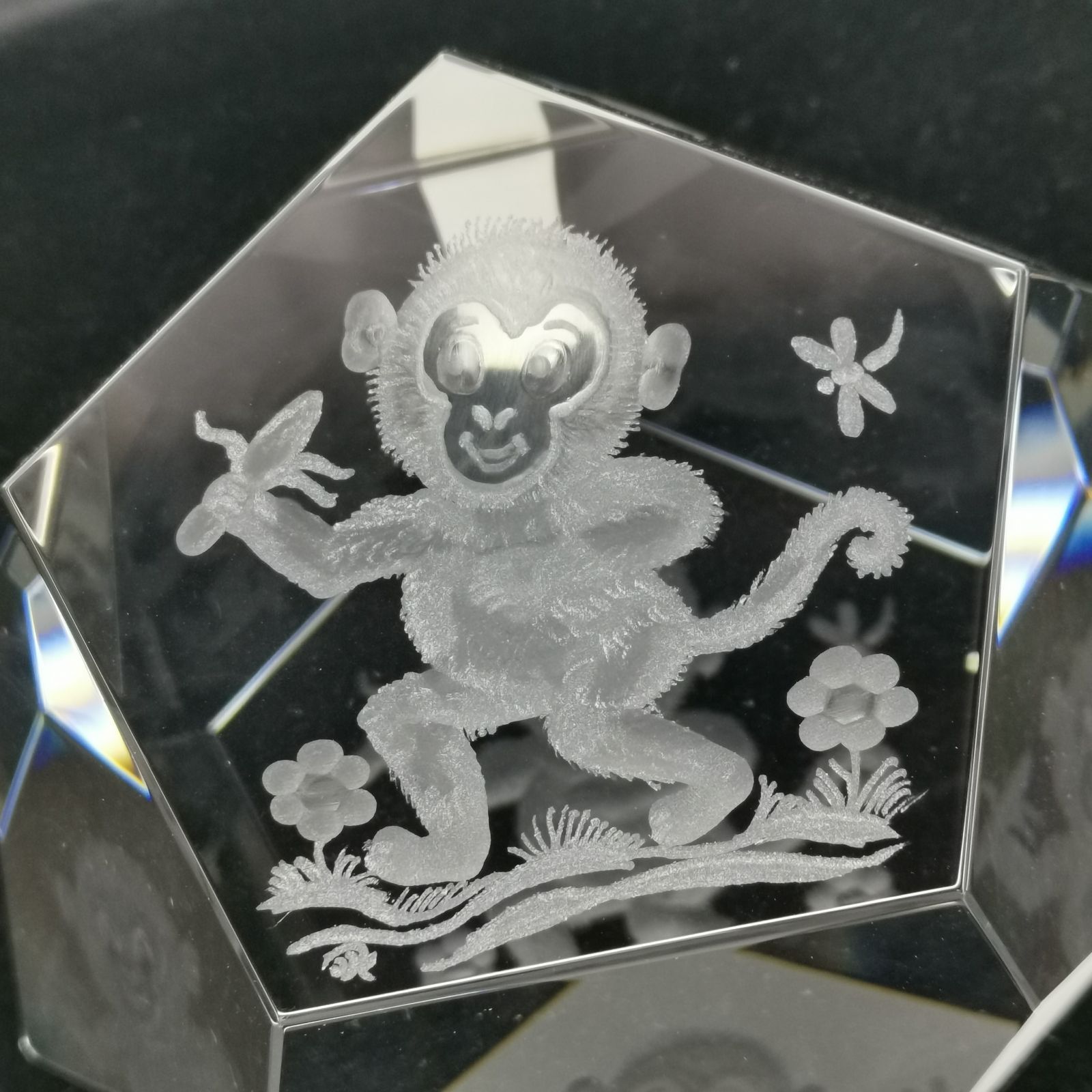 マイセン クリスタル 干支 ① 2004 猿 申 花瓶 マイセン 2004年 申