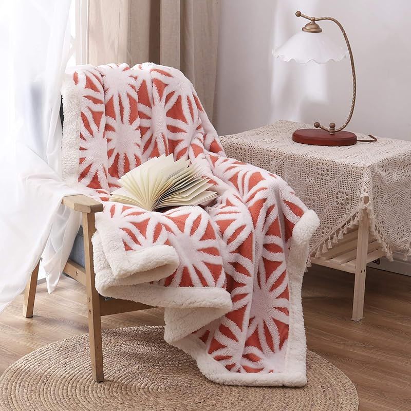 sledar スレダー 毛布 掛け毛布 ダブル 発熱二枚合わせ パイル シープ調 ふわふわ 丸洗いOK 抗菌防臭 防ダニ加工 北欧風 プレゼント 秋冬 180ｘ210cm コーラル 1