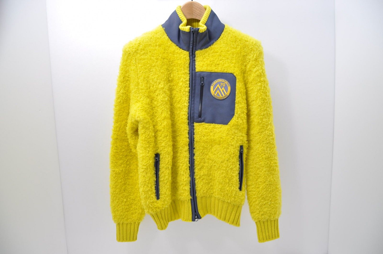中古 レディース パーリーゲイツ PEARLY GATES ニットアウター 1(M) 黄  イエロー  長袖ダブルジップアウター