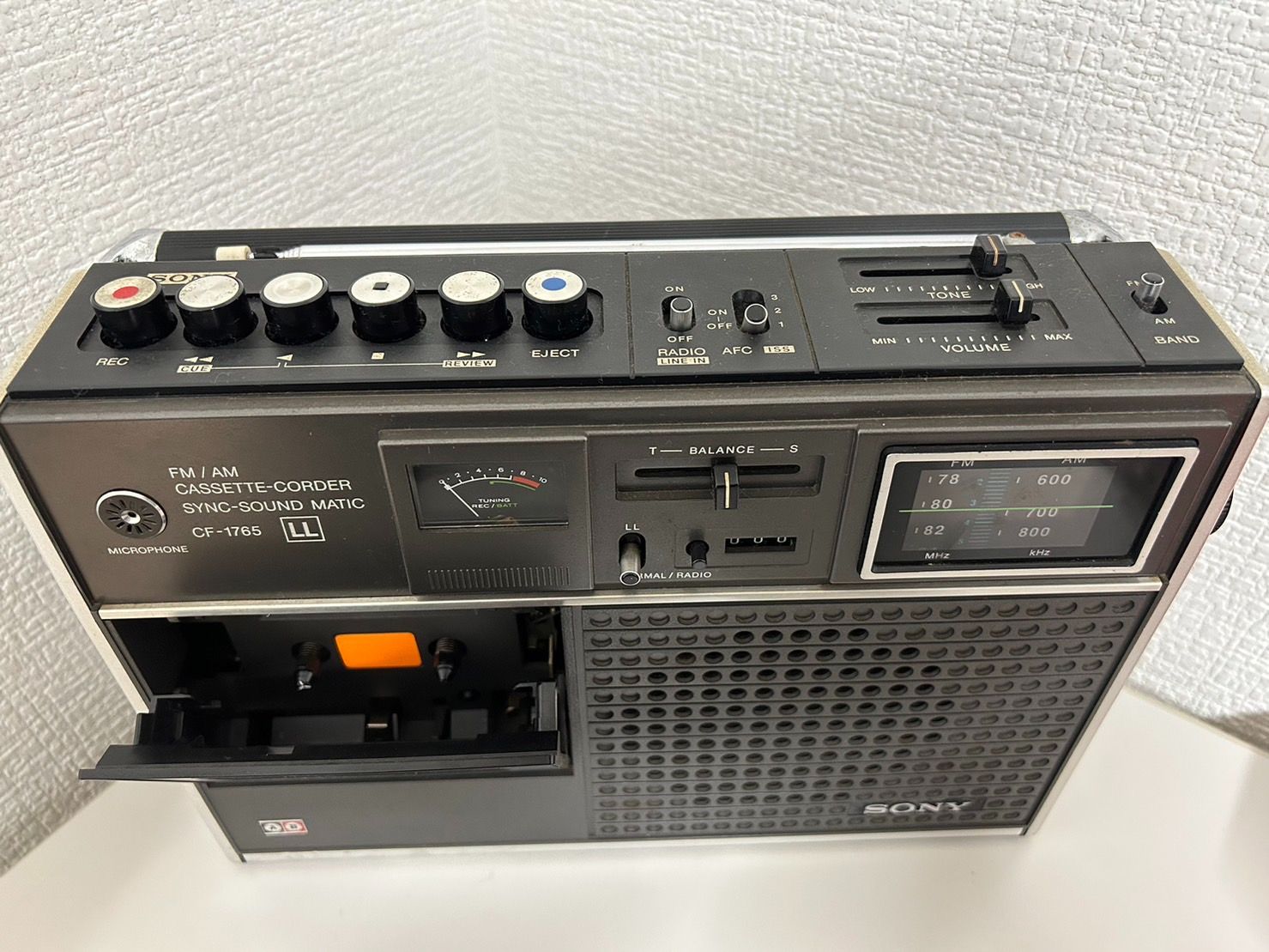 SONY ソニー CF-1765 FM AM ラジオ カセット 1974年 - オーディオ機器