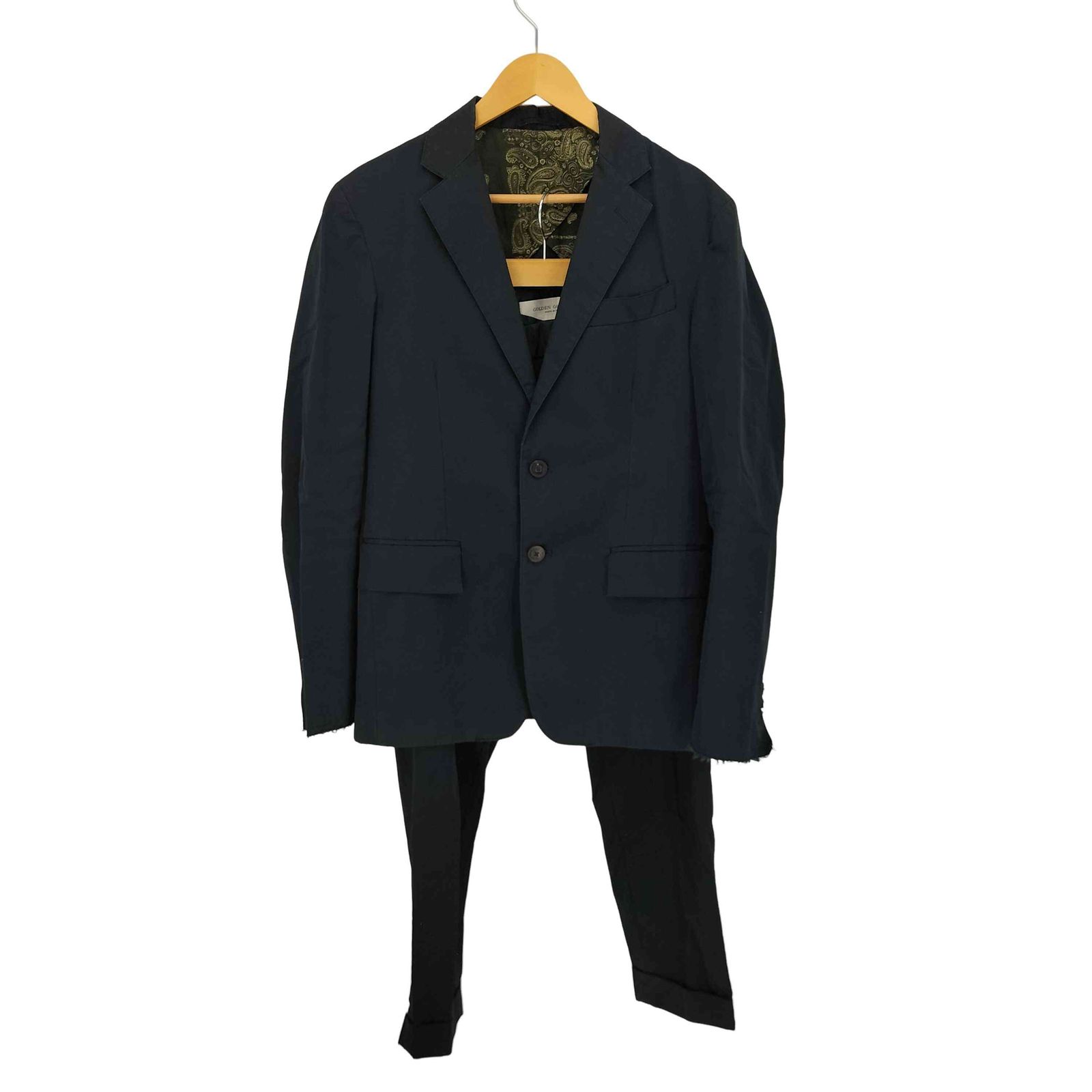ゴールデングース GOLDEN GOOSE セットアップ 裏地ペイズリー 2Bテーラードジャケット スラックスパンツ メンズ  上44 下46