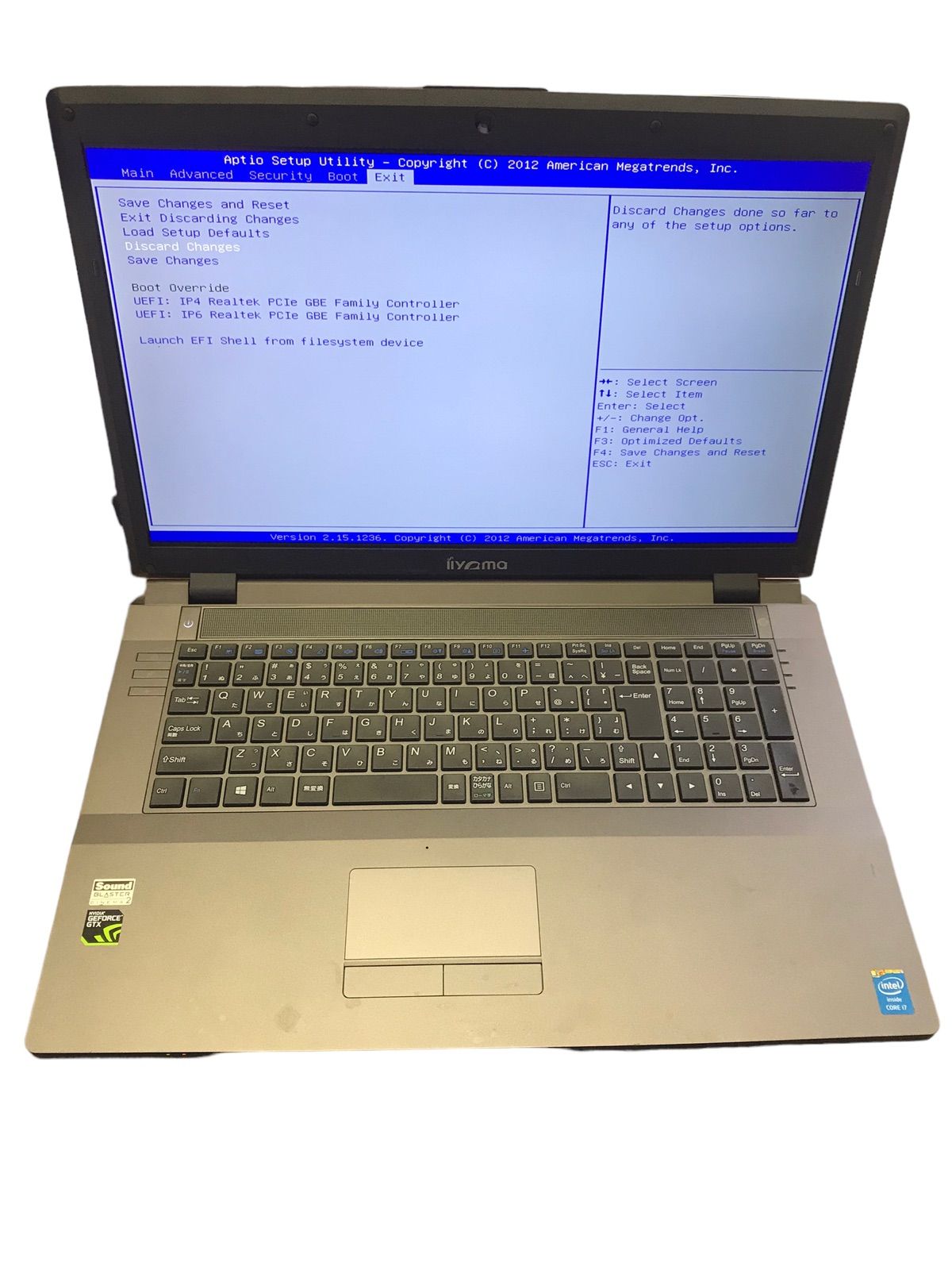 【中古】iiyama W370SS/プロセッサーCore i7-4710MQ CPU@2.50GHz/メモリ16GB/ストレージ無し/BIOS確認済み/管理番号MP6