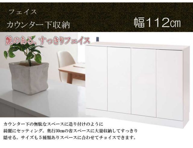 Face フェイス カウンター下収納 扉幅112cm