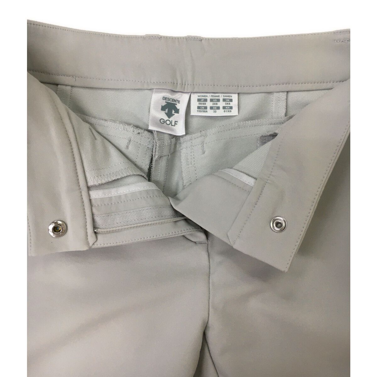 coco 中古 デサントゴルフ DESCENTE GOLF レディース パンツ 58cm(SS) ライトグレー ストレッチ 春夏  小さいサイズ 中古 レディース デサントゴルフ DESCENTE GOLF パンツ 58cm