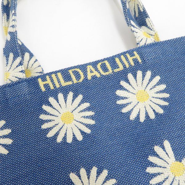 ab HildaHilda ヒルダヒルダ トートバッグ 青 デイジー柄 花柄