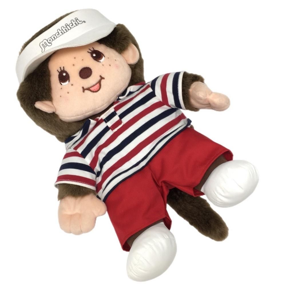 超美品】モンチッチ ヘッドカバーDR用 ブラウン×白 ぬいぐるみ