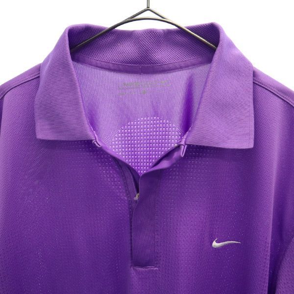 NIKEGOLF ナイキゴルフ ポロシャツ メンズ L お洒落 紫 パープル