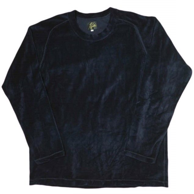 Needles ニードルス 日本製 VELOUR L/S TEE ベロアロングスリーブTシャツ FK224 S NAVY プルオーバー トップス g16250