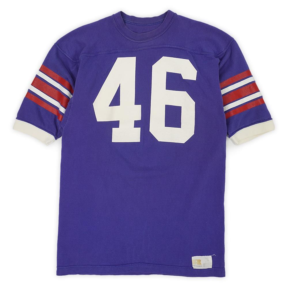 ビンテージ　USA製　70s　ラッセル　フットボール　Tシャツ　ナンバリング ラッセル Russell 70s 70年代 フットボールTシャツ MADE IN USA