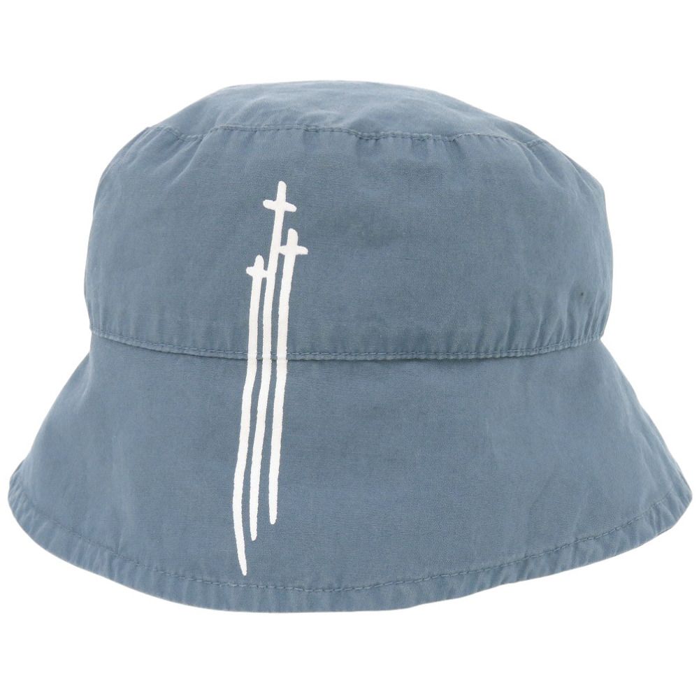 クロムハーツ クロス ロゴ バケットハット コットン ブルー 帽子 青 0549 CHROME HEARTS キッズ