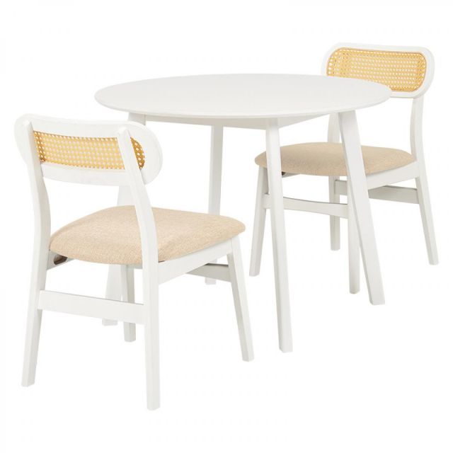 萩原 Hagihara ダイニング３点セット ホワイト SH-B8640WH54WH3S 新生活 一人暮らし デザイン おしゃれ インテリア 家具