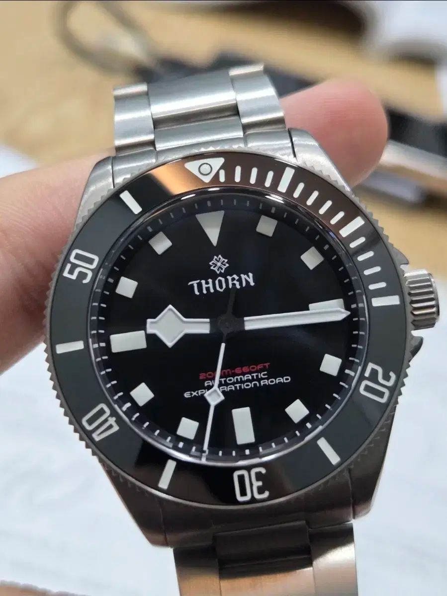 チタン 200m ダイバー 時計 Thorn SHY036 pt5000