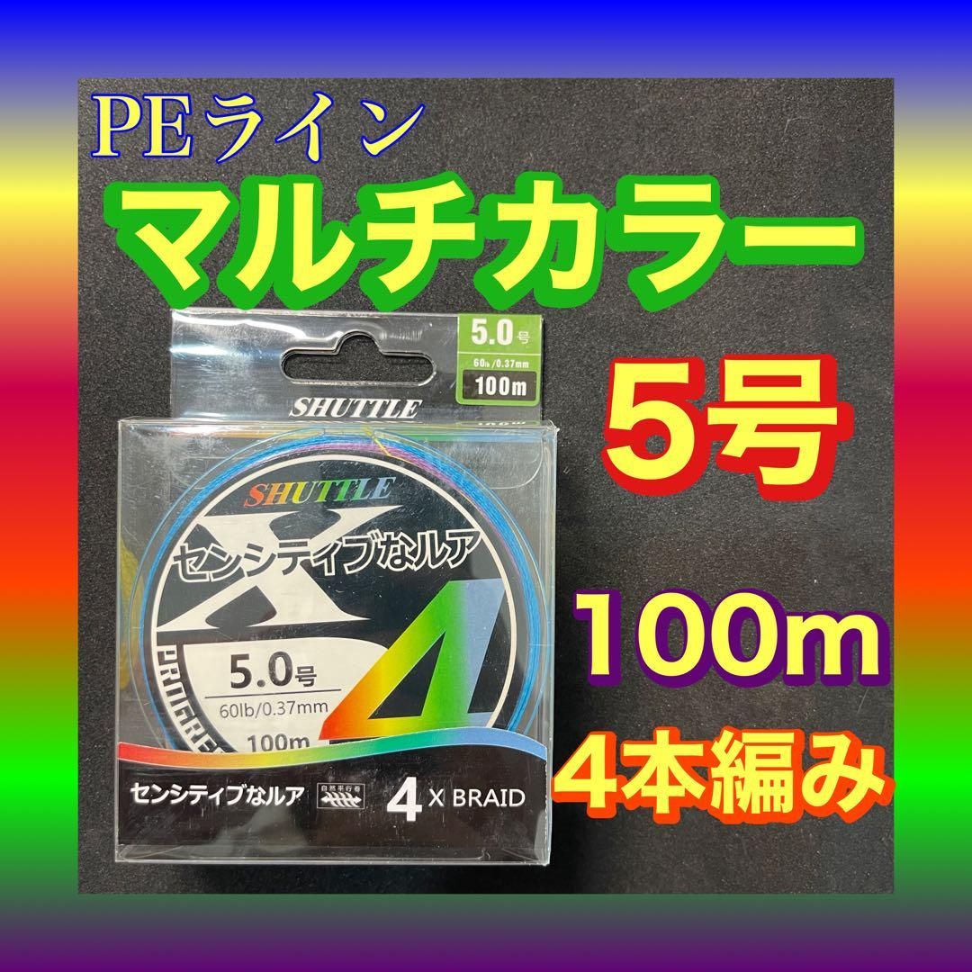 PEライン 4本編 #3.0 Φ0.28mm 100ｍ (10m毎計5色） 通販
