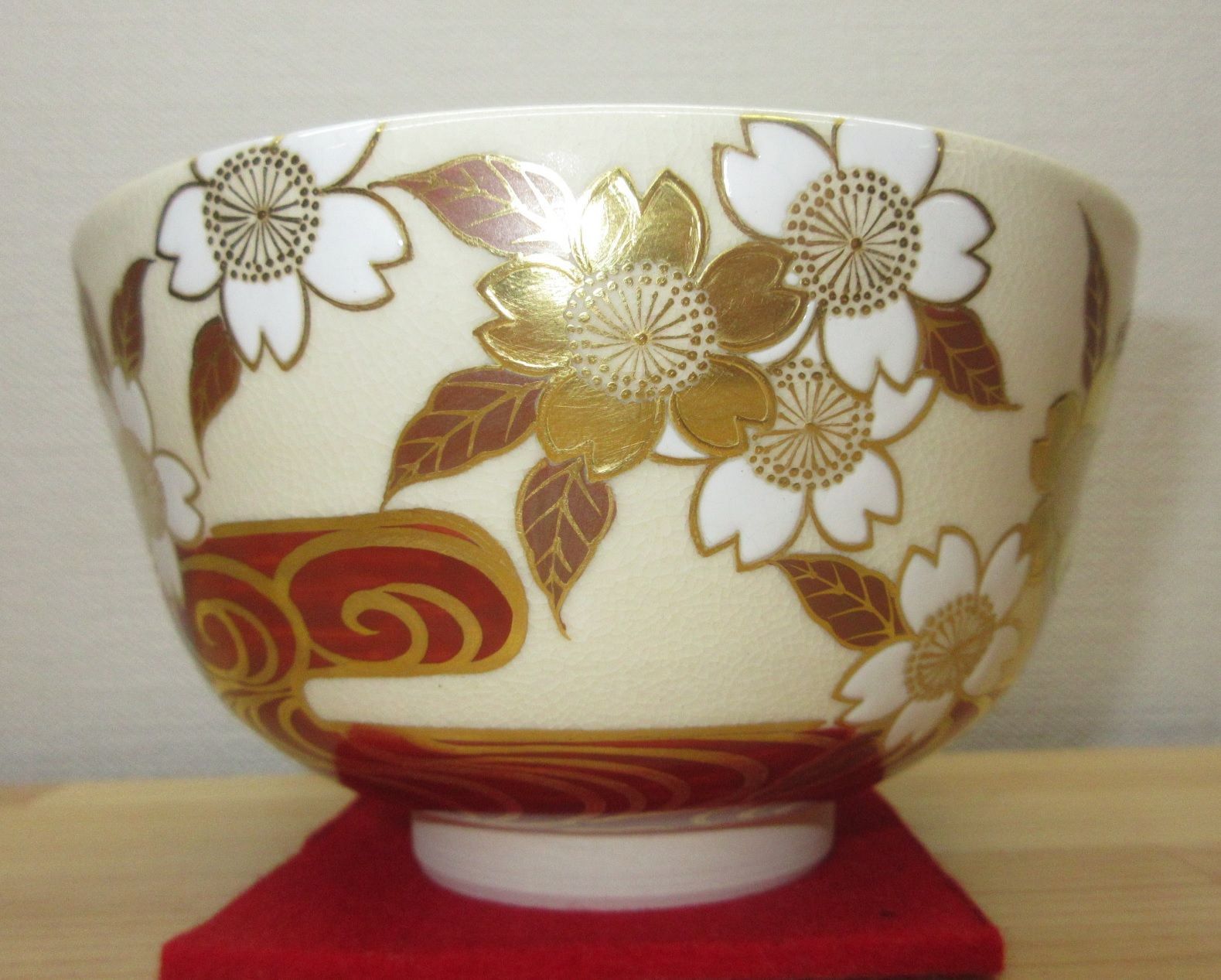 逢絢亭 茶道具 茶碗 京焼 桜花流水の図 真葛 宮川 香斎 共箱入り