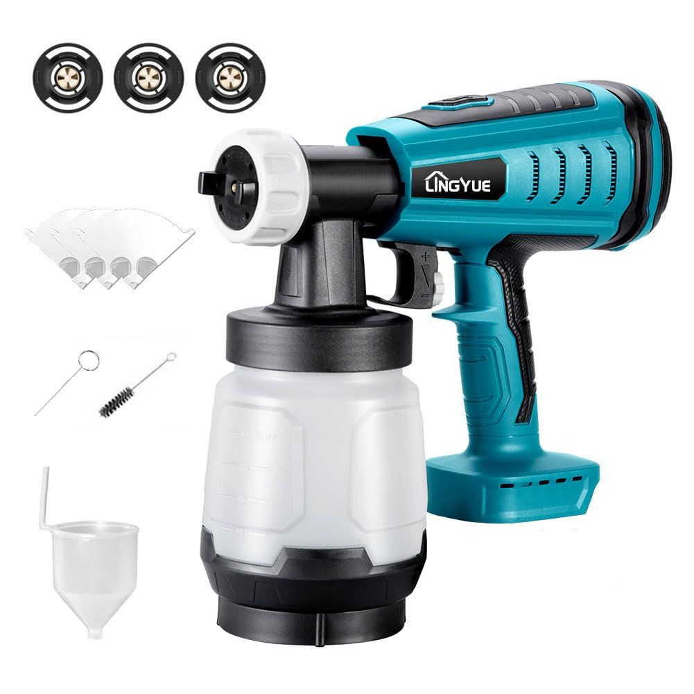 lingyue コードレススプレーガン本体のみ マキタ 18V バッテリー BL1830 BL1840 BL1850B BL1860B バッテリー対応 本体のみ