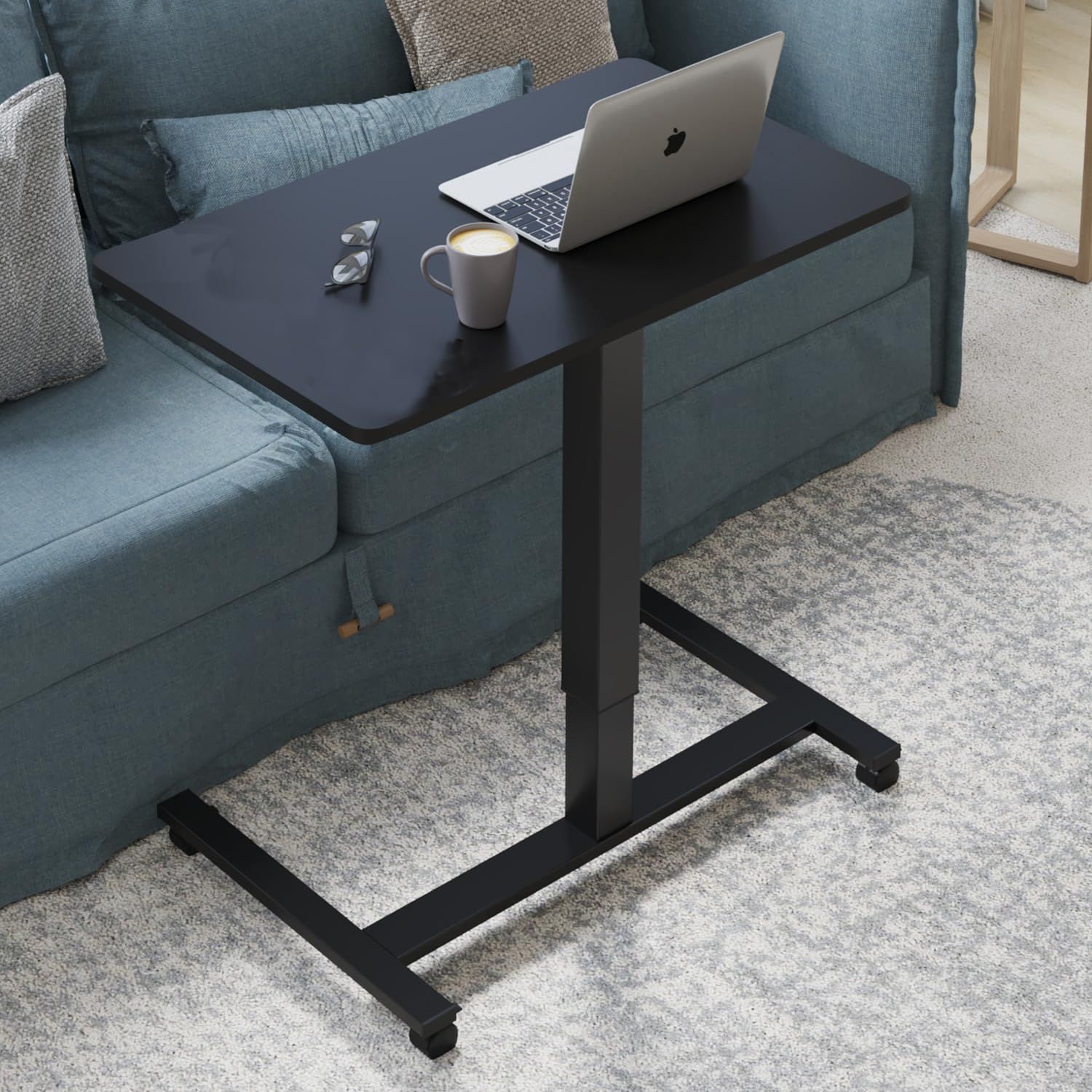 BilBil デスク 電動式 サイドテーブル パソコンラック ベッドテーブル