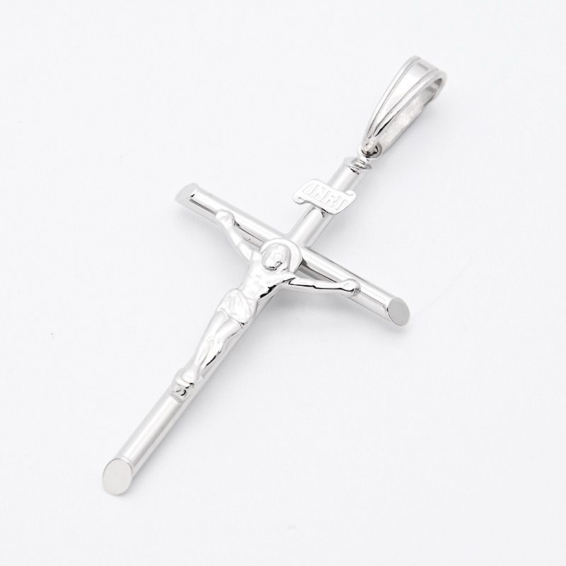 K18WG(ホワイトゴールド) INRI クロス ペンダントトップ(大) 2.7g 新品 