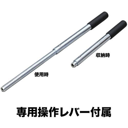 レバー回転 安全弁付爪つきジャッキ