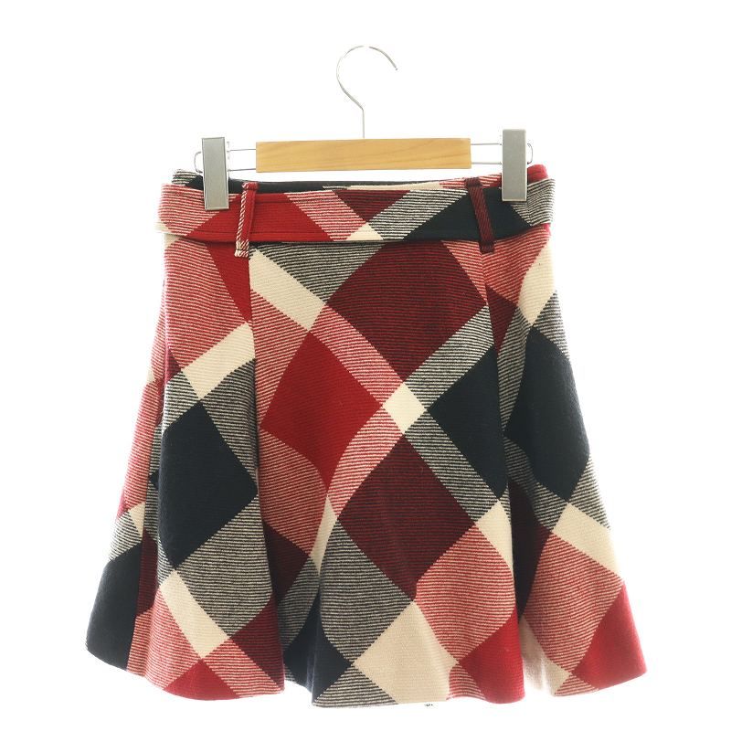d*3様 36　BURBERRY BLUE LABEL　ブラウン×赤チェックのス BURBERRY BLUE LABELチェック柄ワンピース36 - 半袖 - ワンピース