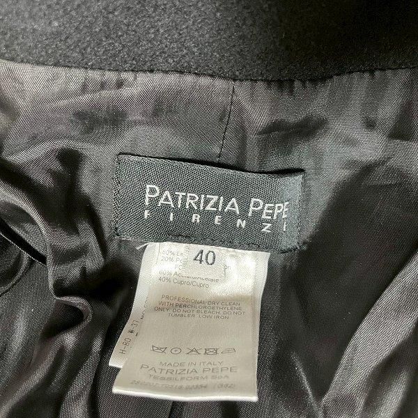 wnc パトリツィアペペ PATRIZIAPEPE コート 40 黒 ウール