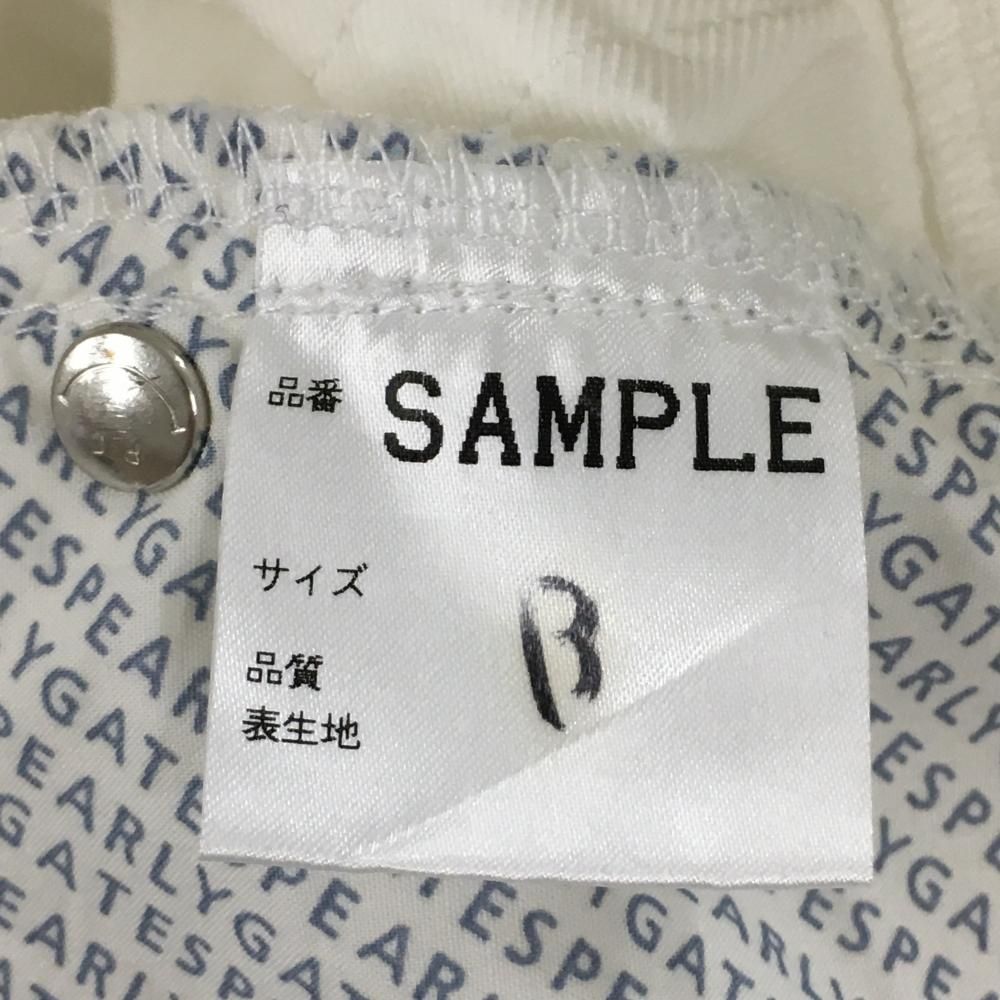 美品】パーリーゲイツ パンツ 白×ブルー ロゴ刺しゅう メンズ ゴルフ