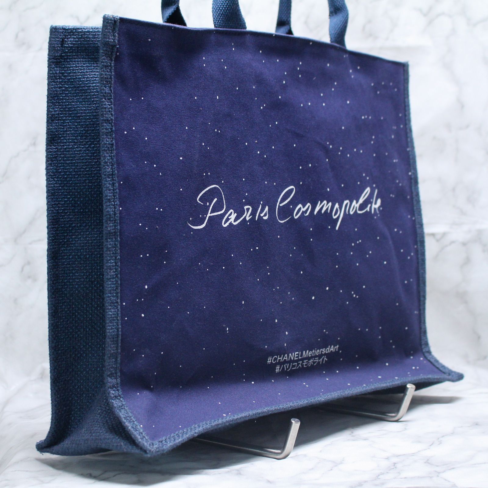 CHANEL トートバッグ布紺