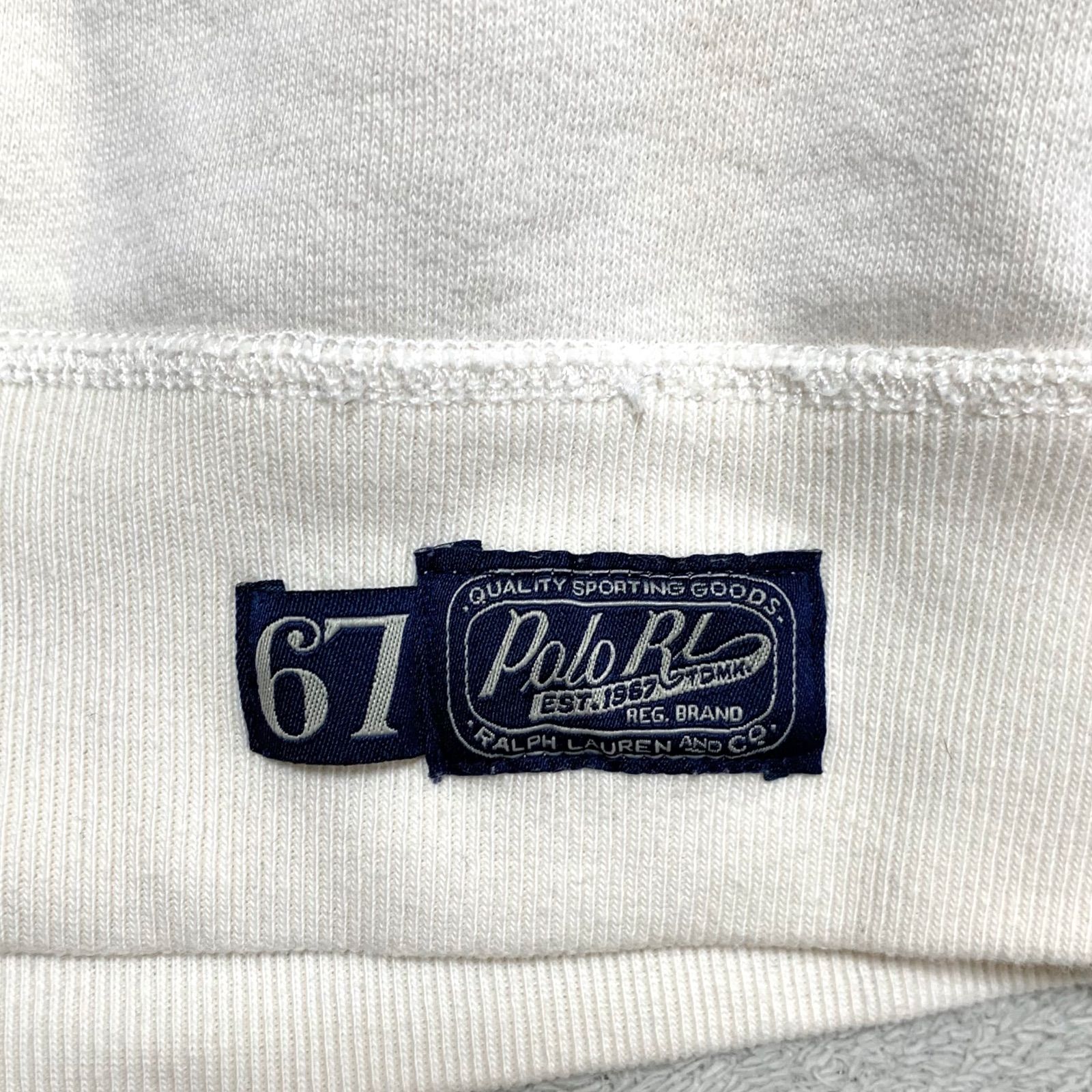 POLO RALPH LAUREN スウェットシャツ トレーナー 前Vガゼット ワッペン 
