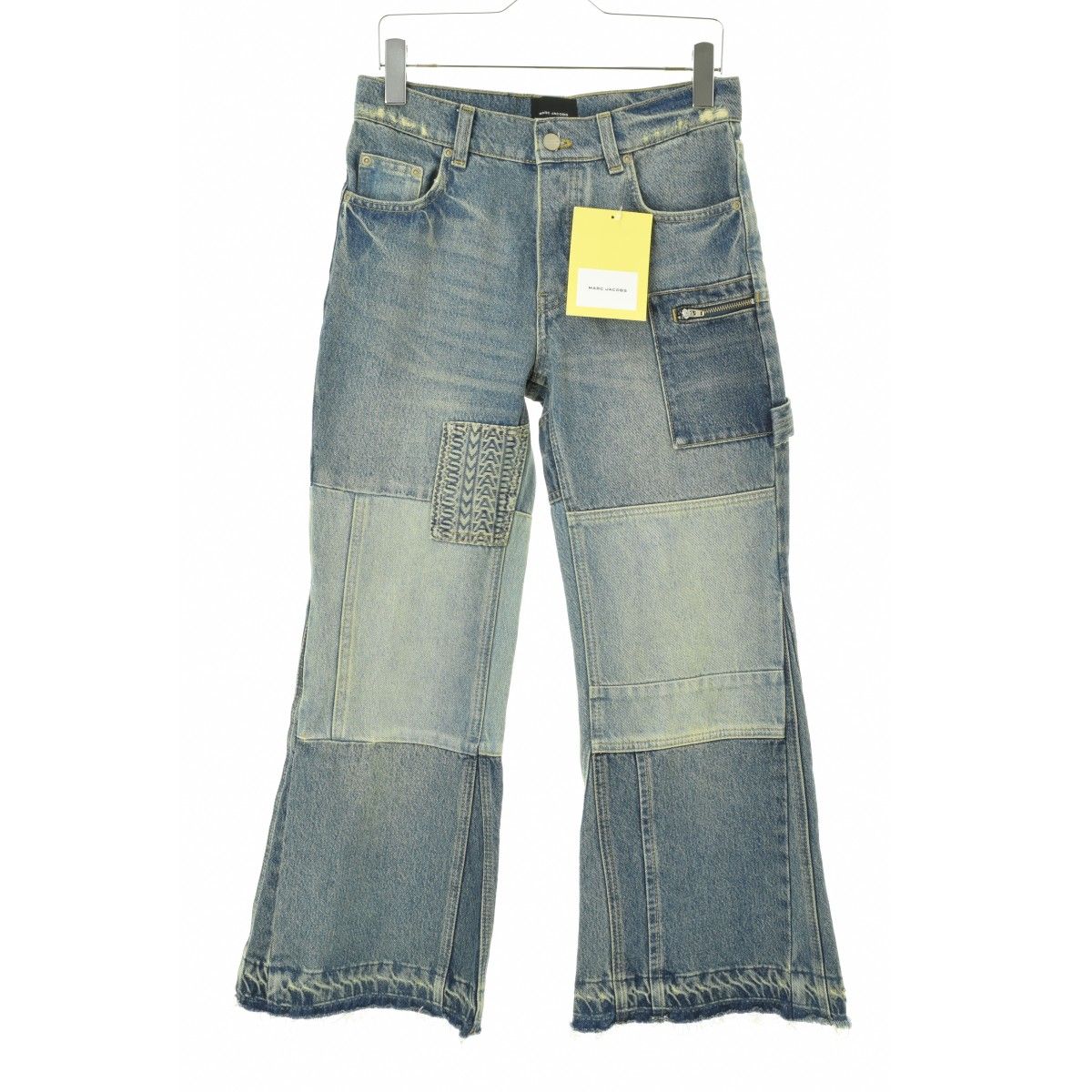 MARCJACOBS 2S4RBT010D04 Patchwork Denim Cropped Flare Jean パッチワークフ デニムパンツ