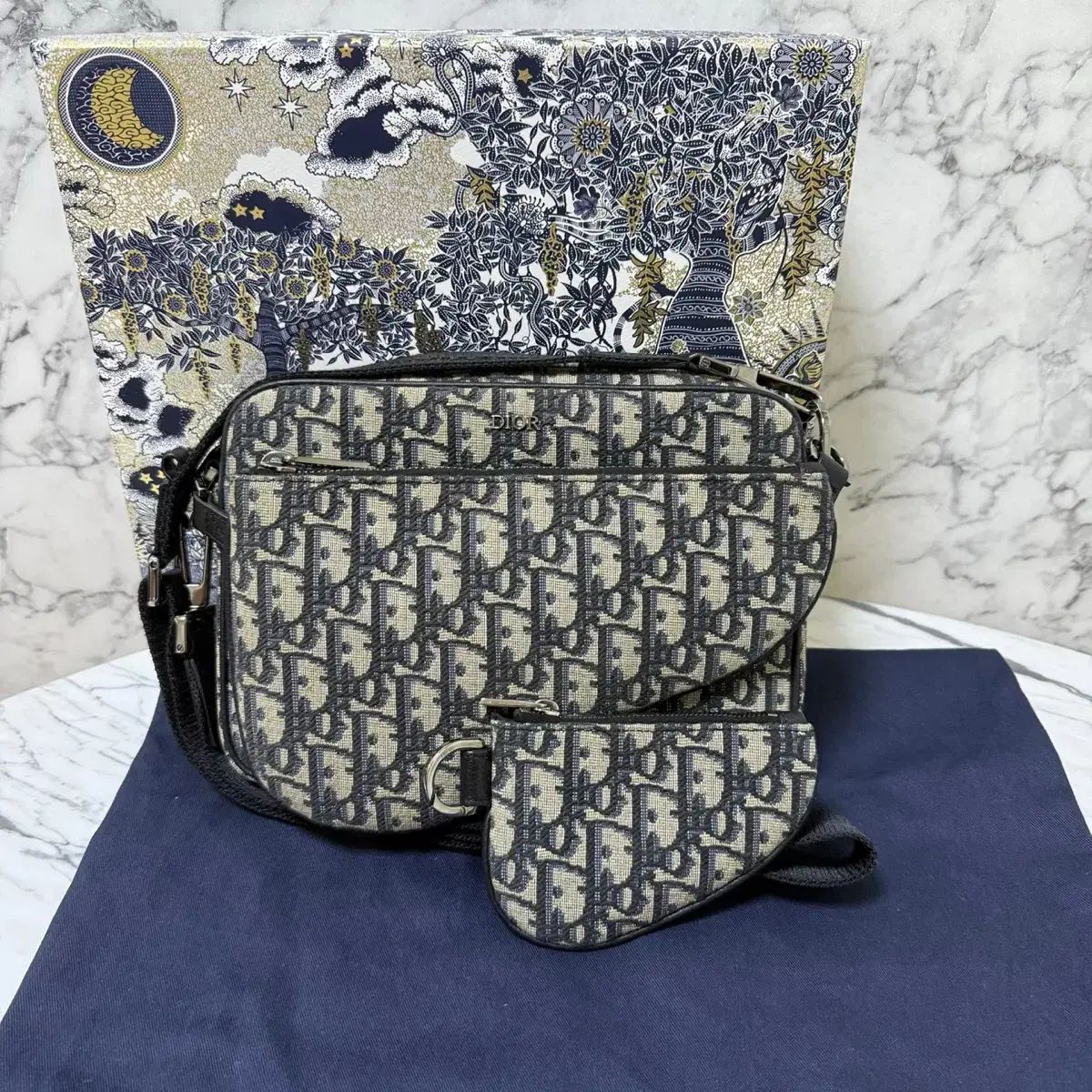 Dior ディオール オブリーク トリプル サドルバッグ クロスバッグ