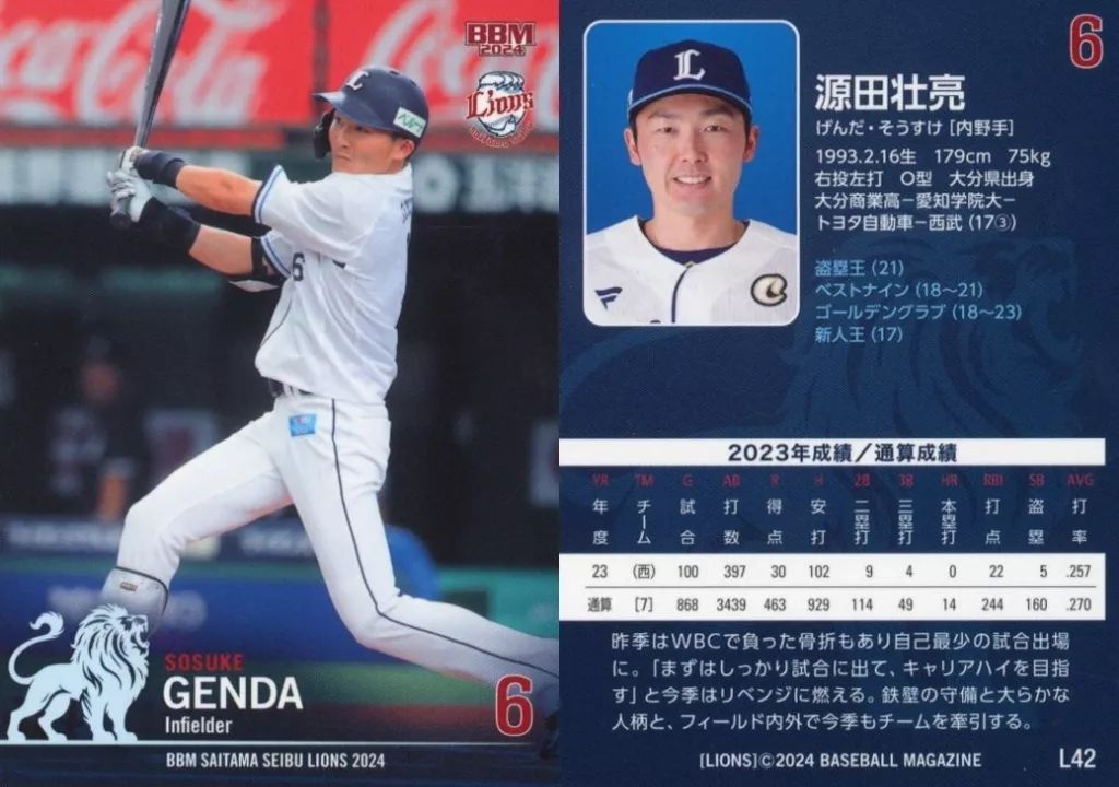 中古】BBM L42[レギュラーカード]：源田壮亮 - メルカリ
