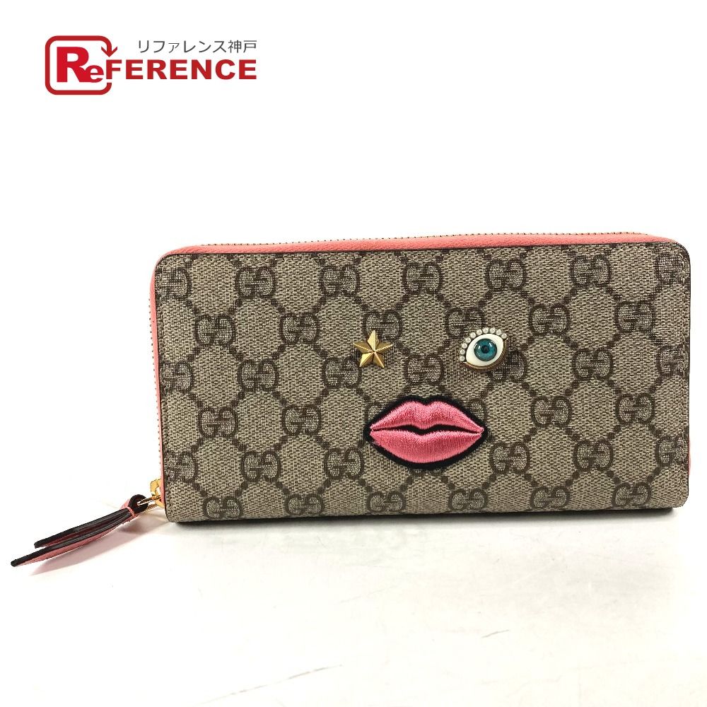 GUCCI グッチ 長財布 フェイスモチーフ フェイクパール 431392 GG