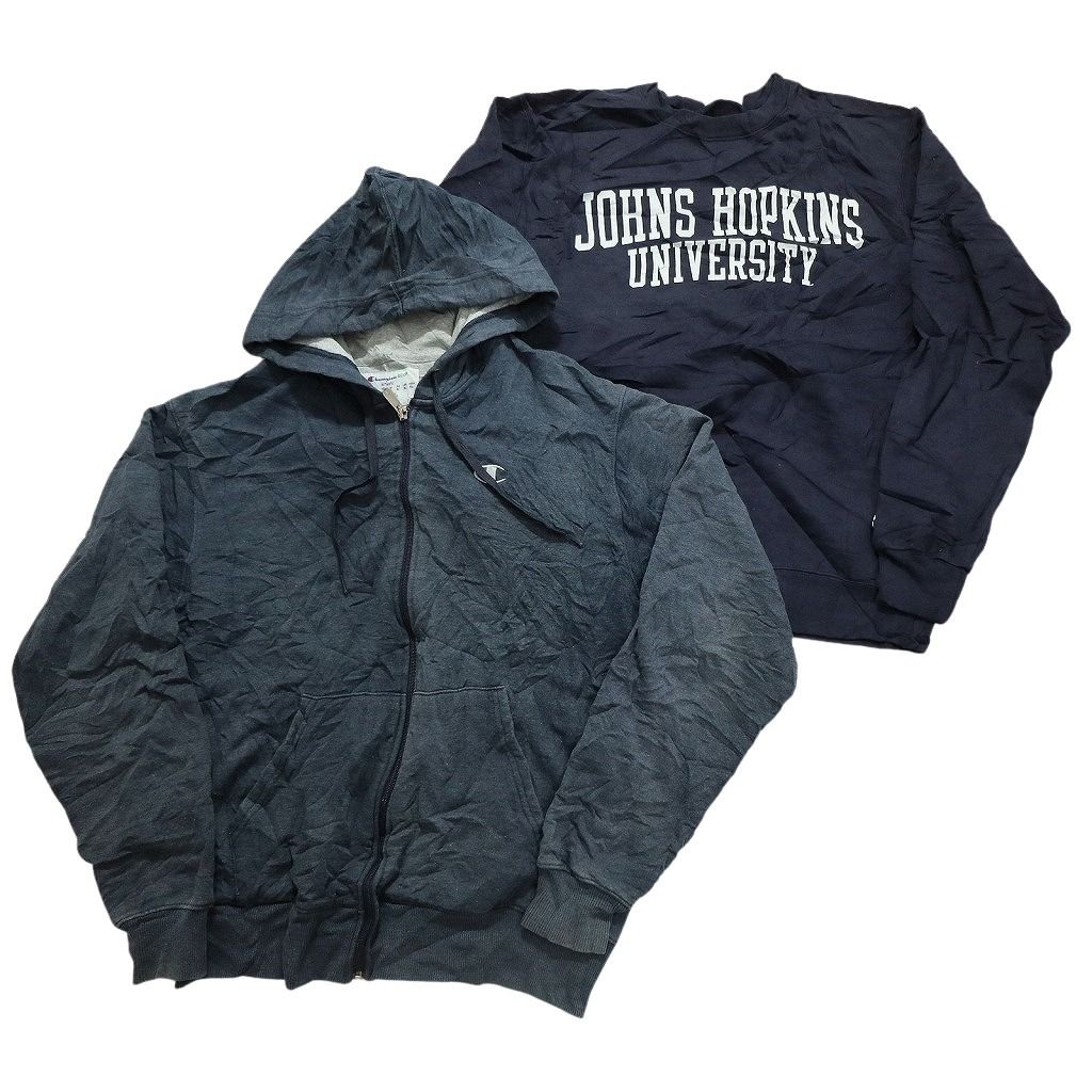 芸術的な 古着卸 まとめ売り チャンピオン Champion スウェット 8枚セット メンズ M フーディー ハーフジップ カレッジ風 古着 NC0962