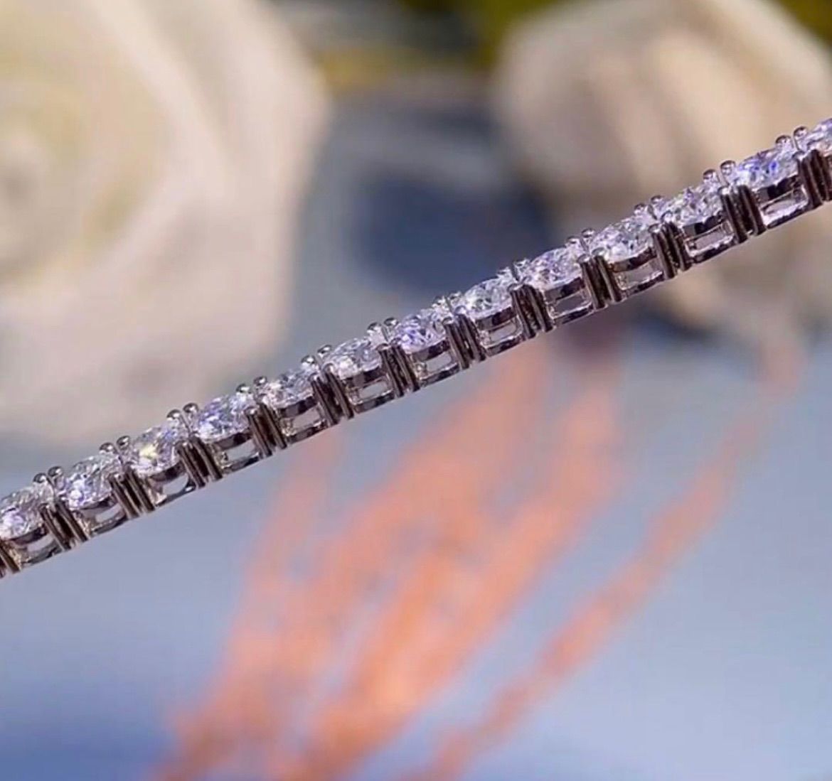 フルモアサナイト】ラグジュアリー 高級テニスチェーンブレスレット